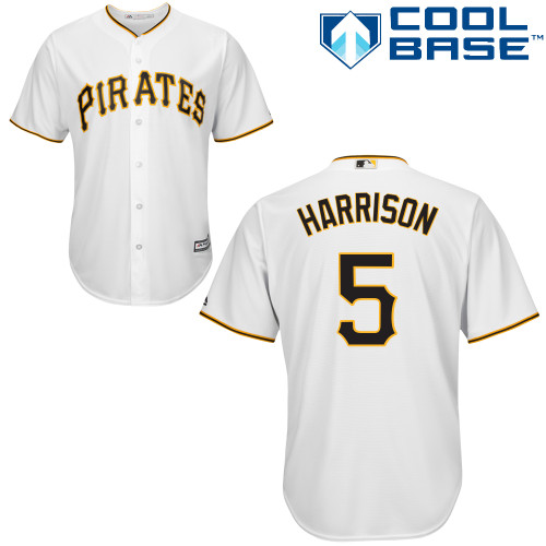 Pirates #5 Josh Harrison White Cool Base Stitched Youth MLB Jersey